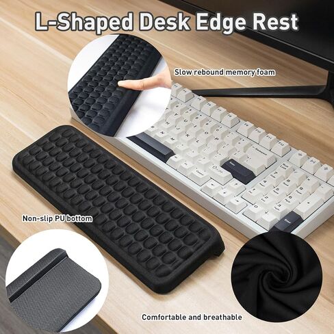 2 PCS Desk Edge Cushion Forearms - L-Shaped Desk Elbow Pad Comfortable Arm Rest for Office/Home/Gaming in Kuwait