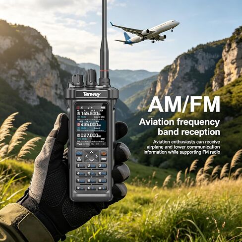 Tenway TP-900 PRO 10W Handheld CB Radio | GPS/APRS/Bluetooth Programming, NOAA Alert, AM/FM/SW/MW/LW RX, Spectrum Analyzer Tri-Band Emergency Ham Radio Type-C Walkie Talkie for Outdoor Camping Hiking in Kuwait