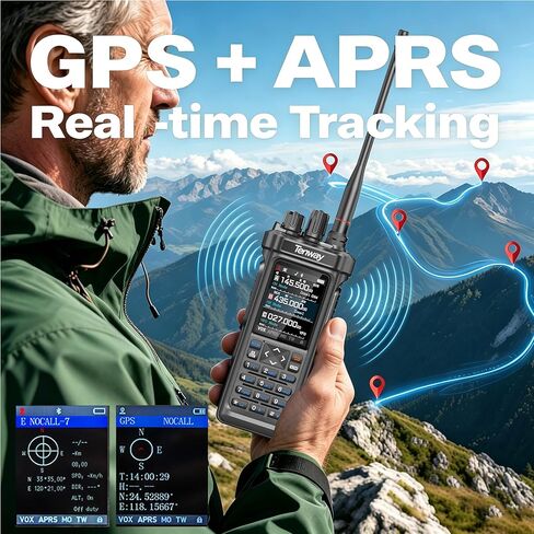 Tenway TP-900 PRO 10W Handheld CB Radio | GPS/APRS/Bluetooth Programming, NOAA Alert, AM/FM/SW/MW/LW RX, Spectrum Analyzer Tri-Band Emergency Ham Radio Type-C Walkie Talkie for Outdoor Camping Hiking in Kuwait