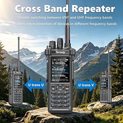 Tenway TP-900 PRO 10W Handheld CB Radio | GPS/APRS/Bluetooth Programming, NOAA Alert, AM/FM/SW/MW/LW RX, Spectrum Analyzer Tri-Band Emergency Ham Radio Type-C Walkie Talkie for Outdoor Camping Hiking in Kuwait
