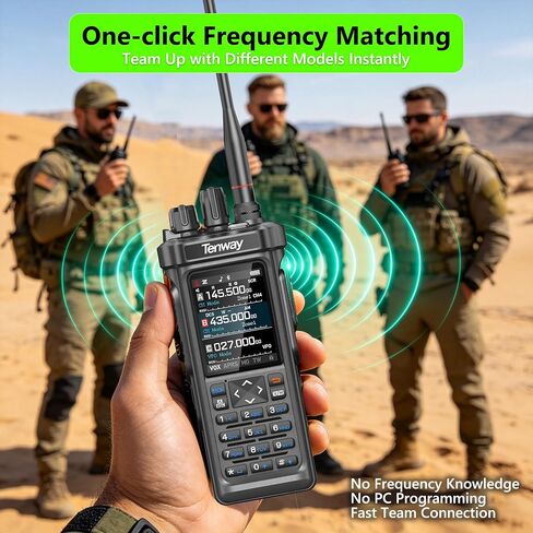 Tenway TP-900 PRO 10W Handheld CB Radio | GPS/APRS/Bluetooth Programming, NOAA Alert, AM/FM/SW/MW/LW RX, Spectrum Analyzer Tri-Band Emergency Ham Radio Type-C Walkie Talkie for Outdoor Camping Hiking in Kuwait