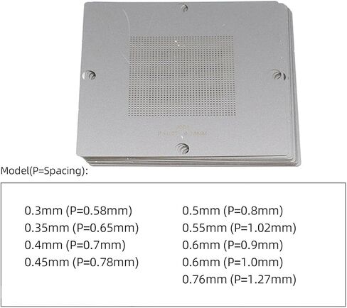 AUNMAS 9Pcs BGA Reballing Stencils, Rework Station with 304 Stainless Steel Templates Not Prone To Deform for Laptop CPU Repair Motherboard Graphics Card Applications in Kuwait