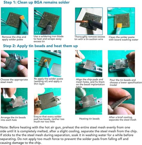 AUNMAS 9Pcs BGA Reballing Stencils, Rework Station with 304 Stainless Steel Templates Not Prone To Deform for Laptop CPU Repair Motherboard Graphics Card Applications in Kuwait