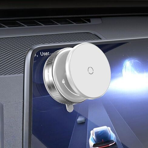 حامل هاتف محمول بكأس شفط مغناطيسي قابل للتعديل - حامل محمول متعدد الوظائف للسيارة وصالة الألعاب الرياضية والمرآة والأسطح الملساء باللون الأبيض in Kuwait