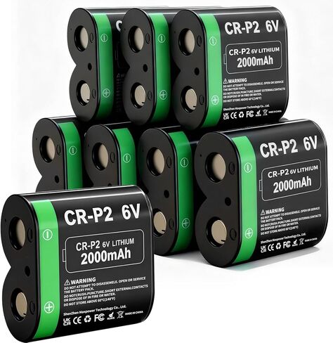بطاريات CR-P2، (جديدة مطورة) بطارية ليثيوم صور بقدرة 2000 مللي أمبير في الساعة 6 فولت تحل محل 223A و2CR-P2 وEL223AP وDL223A، عبوة واحدة in Kuwait