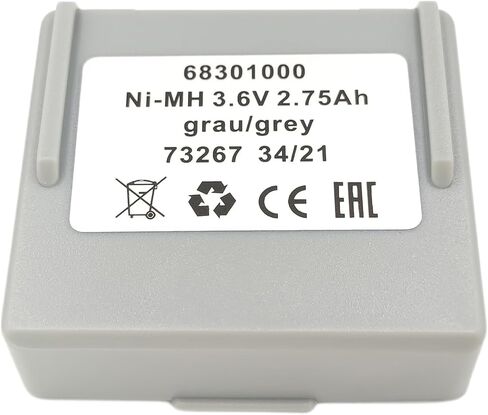 68300900 68301000 3.6V 2.75Ah Ni-MH Grau/بطارية رمادية قابلة لإعادة الشحن لجهاز التحكم عن بعد HETRONIC، حزمة من 2 in Kuwait