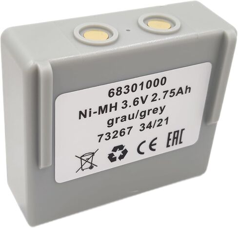 68300900 68301000 3.6V 2.75Ah Ni-MH Grau/بطارية رمادية قابلة لإعادة الشحن لجهاز التحكم عن بعد HETRONIC، حزمة من 2 in Kuwait