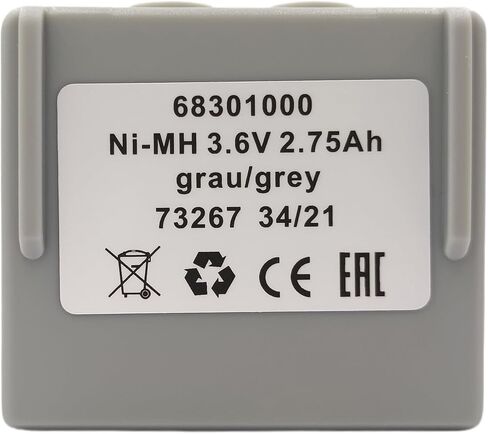 68300900 68301000 3.6V 2.75Ah Ni-MH Grau/بطارية رمادية قابلة لإعادة الشحن لجهاز التحكم عن بعد HETRONIC، حزمة من 2 in Kuwait