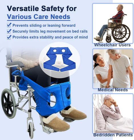 Wheelchair Leg Rest Seat Belt Foot Strap Medical Restraints Safety Belt for Elderly Adult Harness Wheelchair Foot Rest Accessories Support Soft Restraints Bed Universal for Seniors Dementia Disabled in Saudi Arabia