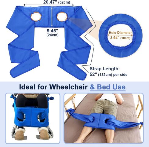 Wheelchair Leg Rest Seat Belt Foot Strap Medical Restraints Safety Belt for Elderly Adult Harness Wheelchair Foot Rest Accessories Support Soft Restraints Bed Universal for Seniors Dementia Disabled in Saudi Arabia