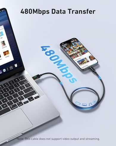 كابل BENFEI USB C إلى USB C بقوة 100 واط مع شاشة LED [عبوتان بطول 3.3 قدم]، كابل شحن سريع شفاف USB C لهواتف iPhone 17/16/15 Pro Max/Plus وiPad وMacBook وSamsung Galaxy S25/S24/S23 وGoogle Pixel in Kuwait