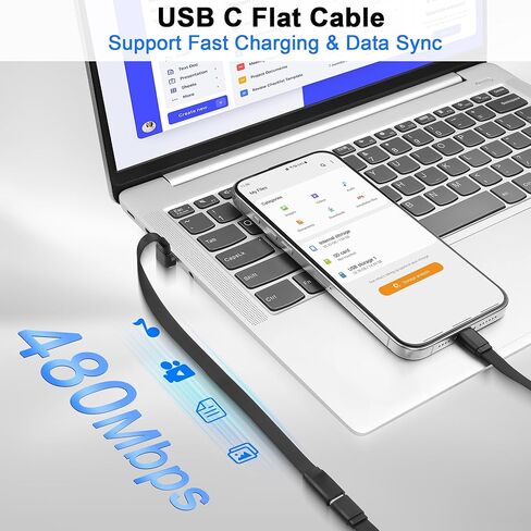 90°Angled Type-C Male to Female Short Cable PD 100W USB C Fast Charging Cord Extra Flexible Flat USB C Cable Compatible with Phone 16/15,Cars,Tablets,Power Bank,20cm/0.65ft in Kuwait