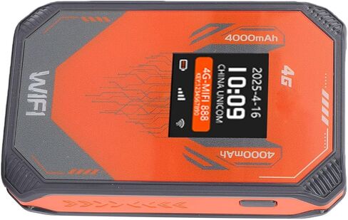 راوتر WLAN المحمول 4G، نقطة اتصال واي فاي محمولة مع شاشة LCD، فتحة بطاقة SIM، بطارية قابلة للشحن 4000 مللي أمبير، الإصدار الأوروبي in Kuwait
