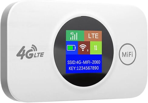 جهاز التوجيه المحمول 4G LTE من GLOGLOW، سرعة 300 ميجا بت في الثانية، مثالي للسفر والتخييم والأنشطة الخارجية، جهاز التوجيه المحمول 4G LTE، مادة ABS، مستلزمات نان المنزلية اليومية in Kuwait