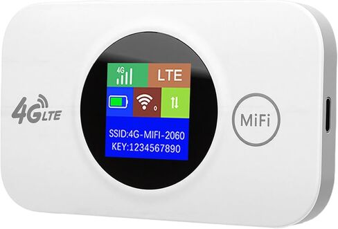 جهاز التوجيه المحمول 4G LTE من GLOGLOW، سرعة 300 ميجا بت في الثانية، مثالي للسفر والتخييم والأنشطة الخارجية، جهاز التوجيه المحمول 4G LTE، مادة ABS، مستلزمات نان المنزلية اليومية in Kuwait