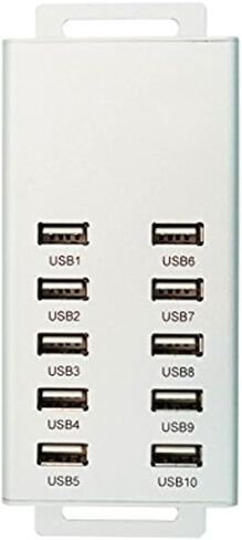 شحن عالي الطاقة ونقل البيانات/مكرر USB 2.0 Hub BC1.2 ألومنيوم كامل مع حامل حامل صناعي (IPC) (32 منفذًا 160 وات 32 أمبير) in Kuwait