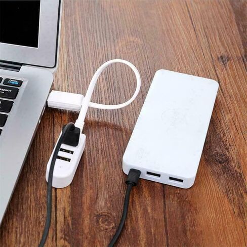أبيض 3 USB Hub تمديد كابل محمول كمبيوتر محمول عالي السرعة نقل البيانات محول شاحن in Kuwait