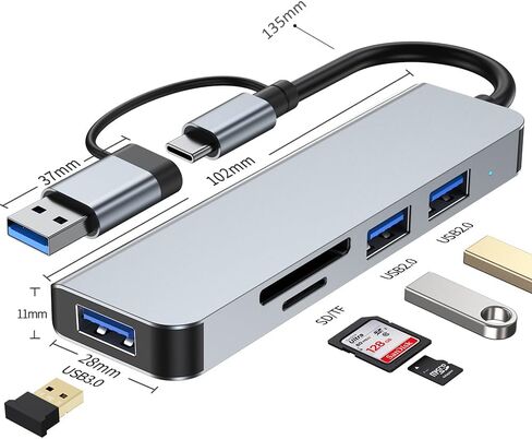 CAMVATE USB Type-C Type-A 5-in-1 Docking Station Multiport Adapter-3407 in Kuwait
