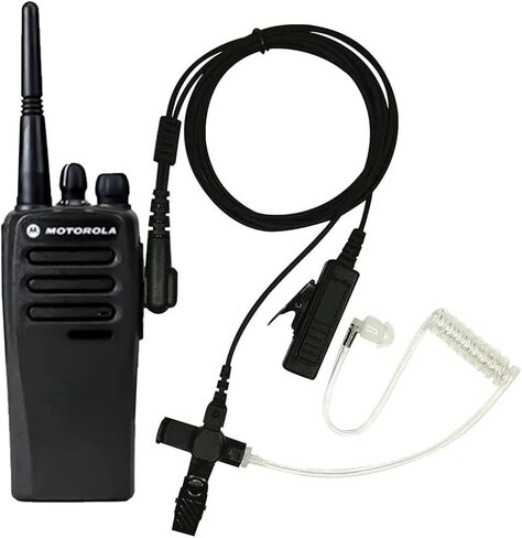 سماعة أذن أنبوبية صوتية Teseko CP200 مع ميكروفون وPTT لموتورولا CP200، GP2000، سلسلة CLS، PR400 وEP450 - مجموعة المراقبة in Kuwait