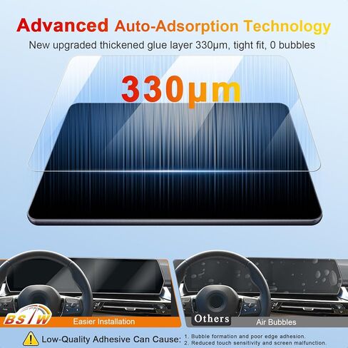 for 2023 BMW X1 Screen Protector for 2024 2025 BMW X1 X2 M35i/xDrive28i 10.7-inch Infotainment & 10.25-inch Digital Instrument Display Accessories Nano Protective Film 2PCS (for BMW X1 Nano Film) in Kuwait