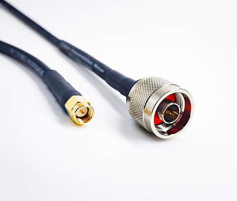 60' Foot LMR-240 Coaxial Assembly Jumper with N-Male to SMA Male Connection in Kuwait