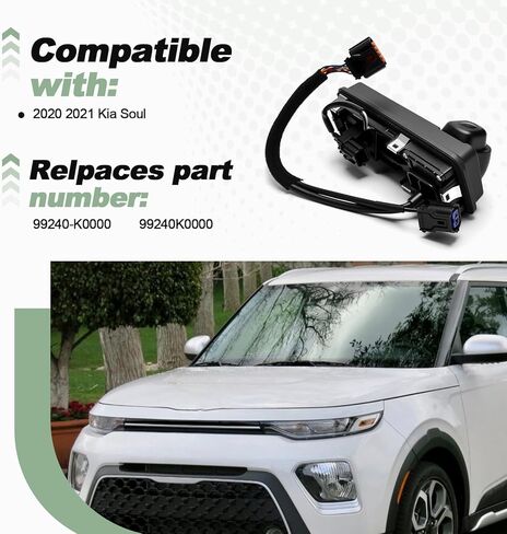 Backup Parking Rear View Camera with Pull Handle Assembly Compatible with 2020 2021 Kia Soul Replace 99240-K0000 99240K0000 in Kuwait