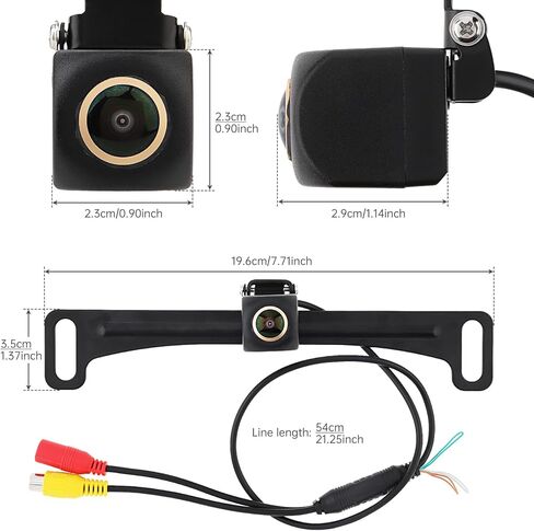 Backup Camera, License Plate Back up Camera for car, AHD 1080P 170° Wide Angle Rear View Camera, Reverse Rearview Camera for Car Vehicle SUV RV, Waterproof, Night Vision, Support AHD/CVBS in Kuwait