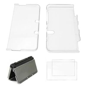 حافظة tzxkqmil لجهاز Nintendo New 3DS، غطاء حماية بقشرة صلبة من الكريستال الشفاف + مجموعة واحدة من ملحقات غشاء واقي الشاشة لوحدة تحكم 3DS الجديدة in Kuwait