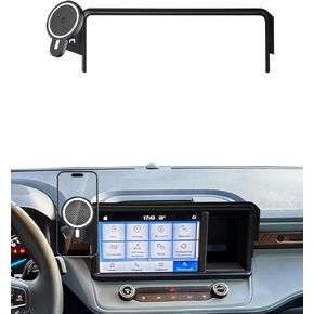 حامل هاتف السيارة PZK لسيارة Ford Mustang Mach-E 2021 2022 2023 2024 2025 ملحقات شاشة 15.5 بوصة مشبك ثابت مغناطيسي 15 وات شاحن لاسلكي سريع حامل الهاتف مع صندوق تخزين النظارات الشمسية دوران 360 درجة in Kuwait