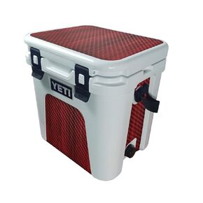 Glossy Glitter Cooler Skin Compatible with Yeti Roadie 24 with Drain Plug (2025) - Black Diamond Plate - Premium 3M Vinyl Protective Wrap Decal Cover | Crafted in The USA by MightySkins in Kuwait