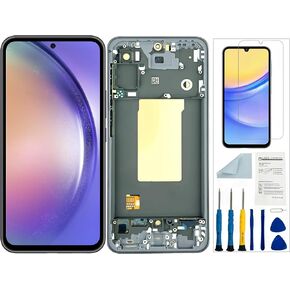 لاستبدال شاشة Samsung Galaxy A56 لشاشة Samsung Galaxy A566 LCD البديلة باللون الأسود مع إطار SM-A566B، A566E، A566B/DS أجزاء إصلاح تجميع شاشة اللمس in Kuwait