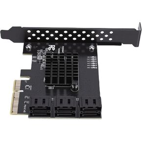 Fabater Serial ATA 3.0 Expansion Card, 6Gbps High Speed PCIe GEN3 Expansion Card, 6 Port with RTL9100 Controller Support for 8,10,11 Systems in Kuwait
