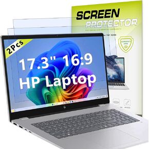 2 Pack Anti Blue Light Screen Protector for 17.3" 16：9 HP Laptop, Compatible with HP OmniBook 7 / OmniBook X/OMEN 17 / Envy 17 / Pavilion 17 / 17t / 17z (17.3 Inch), Bubble Free in Kuwait