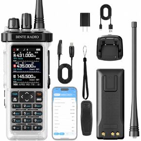 راديو هام 9000 محمول مع نظام تحديد المواقع APRS، برمجة تطبيقات بلوتوث، راديو متعدد الموجات طويل المدى في اتجاهين، محلل الطيف، USB-C قابل لإعادة الشحن، AM/FM/SW RX، جهاز اتصال لاسلكي للبالغين in Kuwait