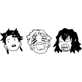 ملصق من الفينيل مطبوع عليه Slayer Anime Demon ملصق أنيمي لمكتب غرفة الألعاب وباب نافذة الحائط ملصق مقاس 5 بوصة × 15 بوصة باللون الأسود in Saudi Arabia