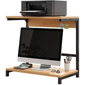 2-Tier Computer Monitor Riser Printer Stand Storage Shelf Monitor Desktop Stand for Printer Desktop Computer Laptops and Monitor in Kuwait