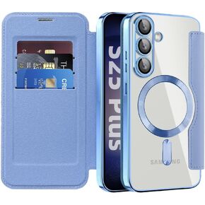 Flip Case for Samsung S26 Clear Shell Leather Cover Electroplate Heavy Duty 360 Protect Wireless Charge Anti-Skimming Card Slot Wallet Case for Samsung Galaxy S26. JD Orange in Kuwait