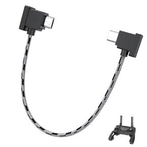 كابل وحدة تحكم عن بعد من Micro USB إلى USB C لـ DJI Mavic Mini، Mavic Pro/2 Pro/Zoom، Mavic Air، Spark، Mini SE Drone ملحقات iPhone 17/16/15، Galaxy، iPad، كابل بيانات OTG المضفر 0.5FT in Kuwait