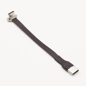 كابل تمديد مسطح USB C بزاوية يمنى 90 درجة USB C ذكر إلى أنثى سلك بيانات شحن سريع للهاتف بنوك الطاقة (3.9 بوصة/100 مم) in Kuwait