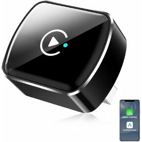 2026 Upgrade Wireless CarPlay Adapter & Android Auto, 2-in-1 CarPlay Adapter Convert Wired to Wireless, Mini Size with USB A & USB-C Extension Cable, Plug & Play, Stable Connection & No Delay (Black) in Saudi Arabia