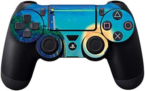 MightySkins Skin Compatible with Sony PS4 Controller - Lighthouse Glow | Protective, Durable, and Unique Vinyl Decal wrap Cover | Easy to Apply, Remove, and Change Styles | Made in The USA in Kuwait