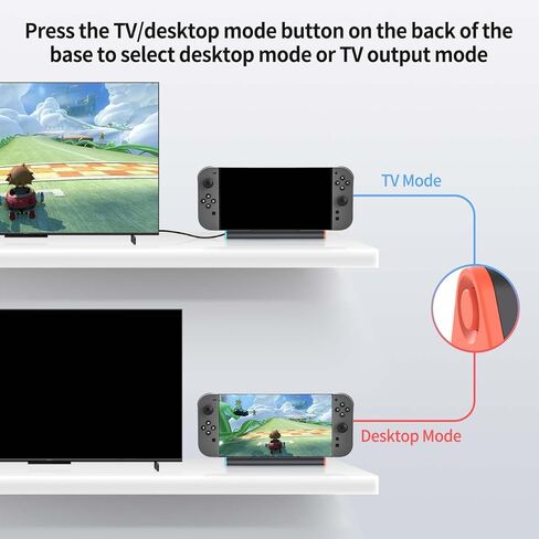 KairvTei for Switch 2 Dock with 65W Charger & HDMI Cable, Portable TV Docking Station Replacement with 4K@120Hz HDMI Adapter/2 USB Port/Type C Port in Kuwait