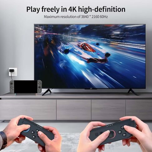KairvTei for Switch 2 Dock with 65W Charger & HDMI Cable, Portable TV Docking Station Replacement with 4K@120Hz HDMI Adapter/2 USB Port/Type C Port in Kuwait