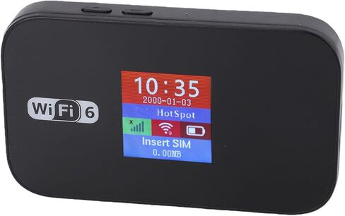 جهاز التوجيه المحمول Cuifati 4G، نقطة اتصال واي فاي محمولة مع بطارية 3000 مللي أمبير في الساعة للسفر والمكتب والمنزل، ويدعم فتحة بطاقة SIM 10 أجهزة (معيار الولايات المتحدة) in Kuwait