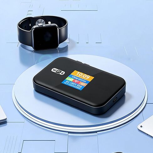جهاز التوجيه المحمول Cuifati 4G، نقطة اتصال واي فاي محمولة مع بطارية 3000 مللي أمبير في الساعة للسفر والمكتب والمنزل، ويدعم فتحة بطاقة SIM 10 أجهزة (معيار الولايات المتحدة) in Kuwait