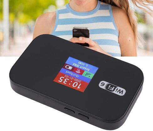 جهاز التوجيه المحمول Cuifati 4G، نقطة اتصال واي فاي محمولة مع بطارية 3000 مللي أمبير في الساعة للسفر والمكتب والمنزل، ويدعم فتحة بطاقة SIM 10 أجهزة (معيار الولايات المتحدة) in Kuwait