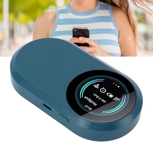 Cuifati 4G WiFi6 Mobile Router, 300Mbps High Speed Portable Hotspot with SIM Card Slot, for Travel Camping Remote Work in Asia Europe USA Canada Mexico Brazil (US Standard) in Kuwait