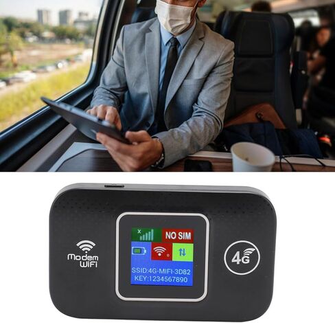 Portable 4G LTE WiFi Hotspot | Color Screen Mobile Router with SIM Card Slot Fast 150Mbps for European Use in Kuwait