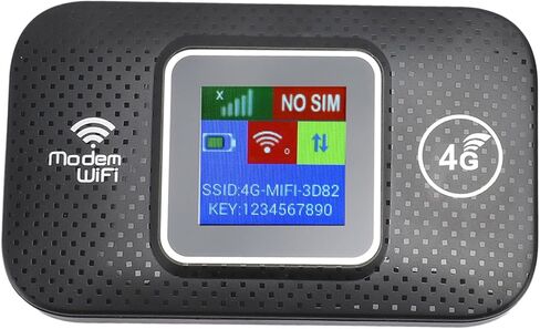 Portable 4G LTE WiFi Hotspot | Color Screen Mobile Router with SIM Card Slot Fast 150Mbps for European Use in Kuwait