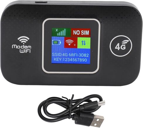 Portable 4G LTE WiFi Hotspot | Color Screen Mobile Router with SIM Card Slot Fast 150Mbps for European Use in Kuwait